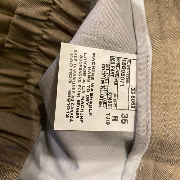 Ted Baker Men’s Jem Pant Khaki Size 35R NWT - Picture 10 of 11